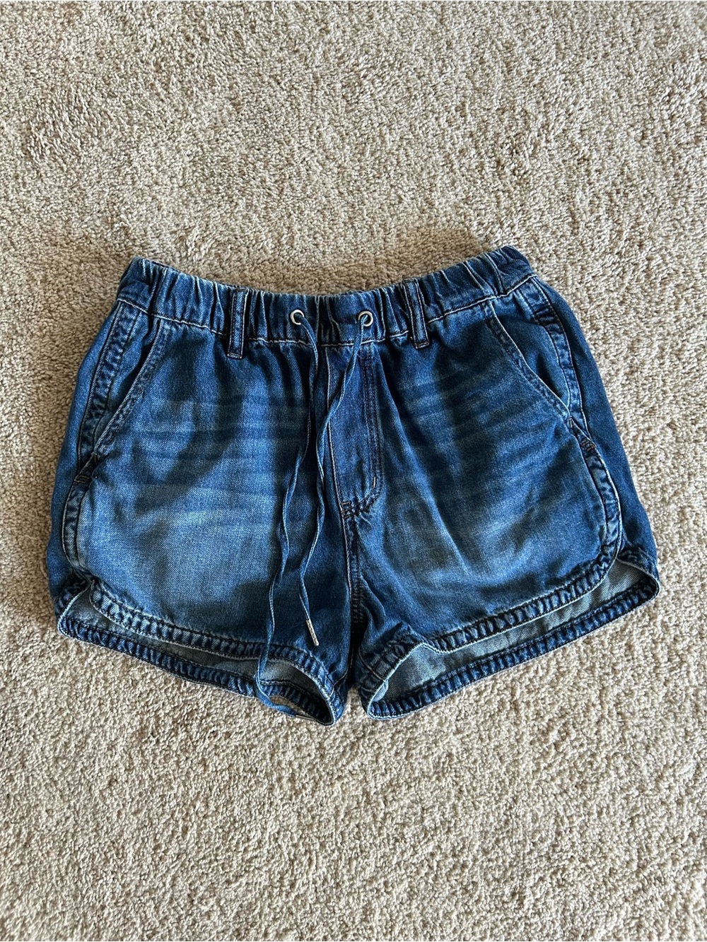 Judy Blue Denim Drawstring Jean Shorts - Blue